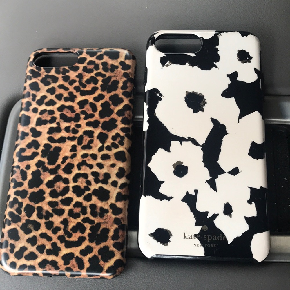 7+ Kate Spade and Leopard Iphone cases